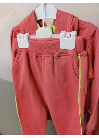 Рожевий демісезонний костюм реглан+штани Limones