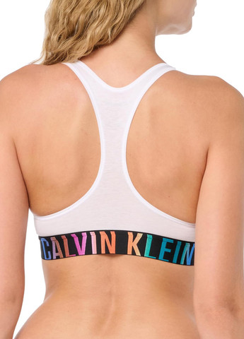 Белый топ бюстгальтер Calvin Klein без косточек хлопок