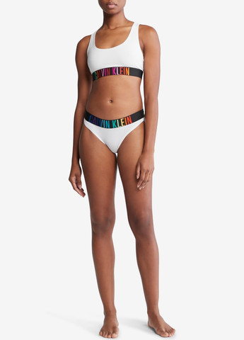 Белый топ бюстгальтер Calvin Klein без косточек хлопок