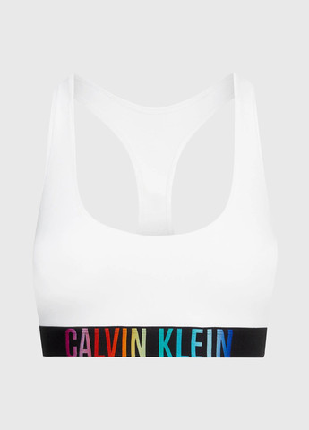 Белый топ бюстгальтер Calvin Klein без косточек хлопок