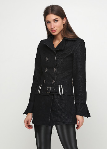 Черное демисезонное Пальто без капюшона BY-ESQ
