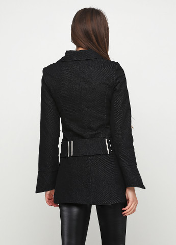 Черное демисезонное Пальто без капюшона BY-ESQ