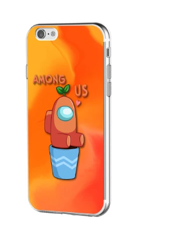 Чехол силиконовый Apple Iphone 11 Оранжевый Амонг Ас (Orange Among Us) (9230-2410) MobiPrint (219556221)