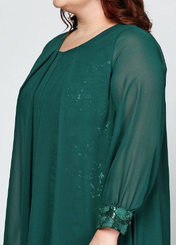 Зеленое кэжуал платье Black с орнаментом
