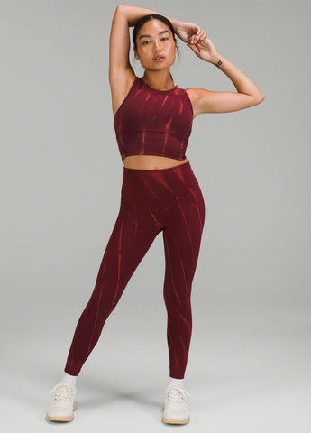 Бордовые демисезонные легинсы Lululemon Athletica