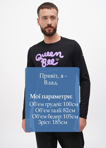 Лонгслів Asics напис чорний спортивні поліестер