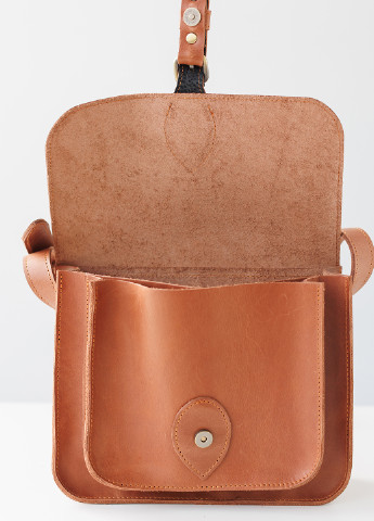 Вінтажна жіноча сумка через плече арт. 633 ручної роботи з натуральної шкіри коньячного кольору Boorbon (255406964)