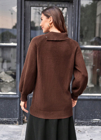 Коричневый демисезонный джемпер джемпер SHEIN