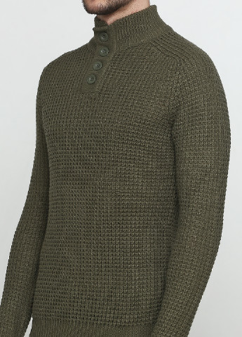 Темно-зеленый демисезонный свитер Terranova