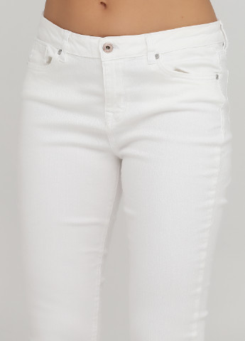 Джинси Tom Tailor вкорочені, скінні однотонні білі джинсові бавовна