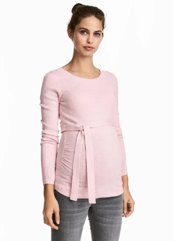 Светло-розовый демисезонный джемпер для беременных H&M