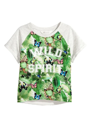 Комбинированная летняя футболка H&M
