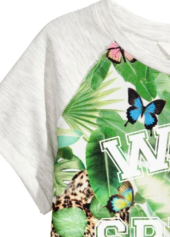 Комбинированная летняя футболка H&M