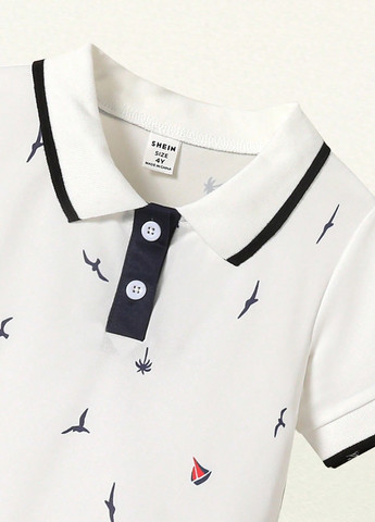 Комбінований літній комплект (поло, шорти) SHEIN