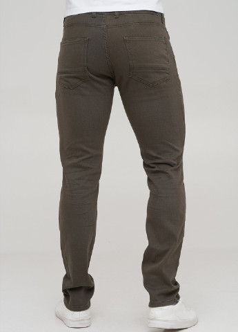 Хаки демисезонные прямые джинсы Trend Collection