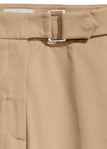 Бежевые кэжуал демисезонные клеш брюки H&M