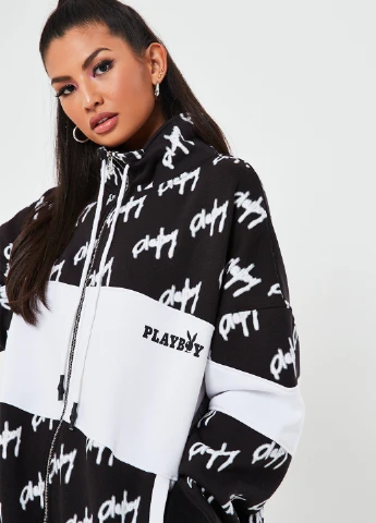 Чорно-біла демісезонна куртка Missguided