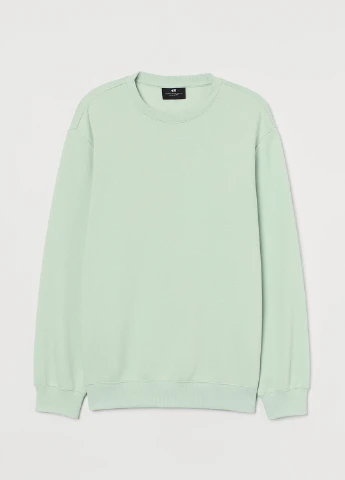 М'ятний світшот H&M однотонний без декору (186098103)