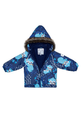 Синій зимній комплект зимовий (куртка + напівкомбінезон) avery Huppa