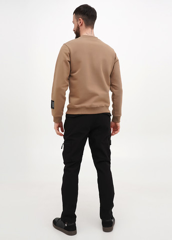 Черные спортивные демисезонные карго брюки No Brand