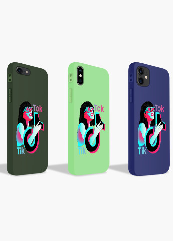 Чехол силиконовый Apple Iphone X ТикТок (TikTok) (6129-1647) MobiPrint (219517389)