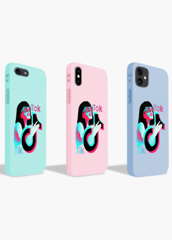 Чехол силиконовый Apple Iphone X ТикТок (TikTok) (6129-1647) MobiPrint (219517389)