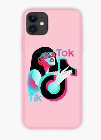 Чехол силиконовый Apple Iphone X ТикТок (TikTok) (6129-1647) MobiPrint (219517389)