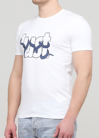 Белая летняя футболка Just Cavalli