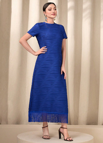 Синее кэжуал платье SHEIN однотонное