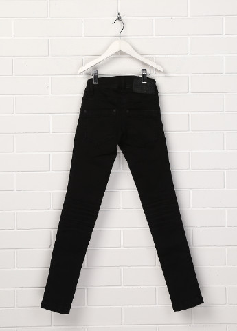 Джинси Puledro однотонні чорні джинсові бавовна