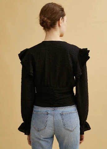 Чорна блуза на запах KOTON