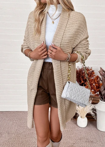 Кремовый демисезонный кардиган SHEIN