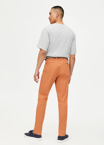 Оранжевые кэжуал демисезонные чиносы брюки Pull & Bear