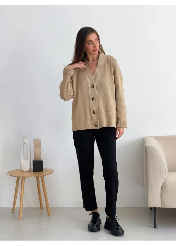 Бежевый демисезонный кардиган Art Knit