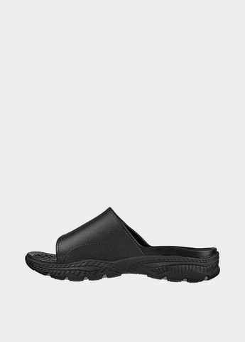 Черные спортивные шлепанцы Skechers