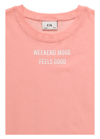 Персиковая всесезон пижама (футболка, шорты) футболка + шорты C&A