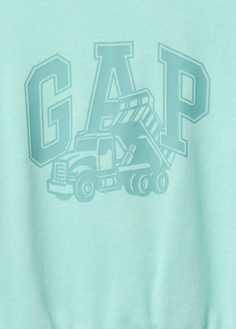 Gap світшот логотип бірюзовий кежуал бавовна, трикотаж