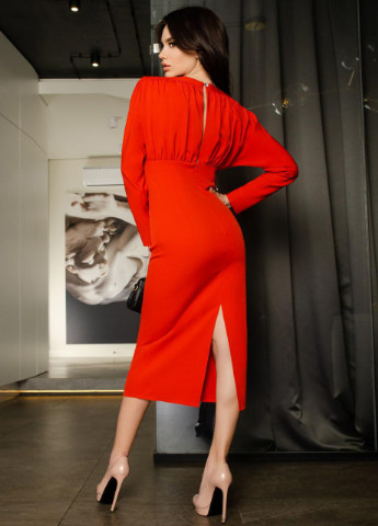 Темно-красное женское платье красного цвета р.40 372890 New Trend