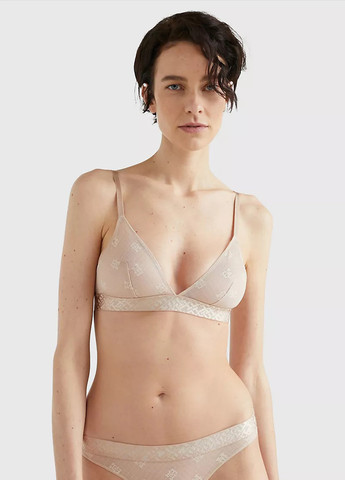 Бежевий демісезонний комплект (бюстгальтер, трусики) Tommy Hilfiger