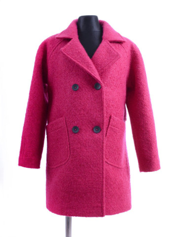 Фуксиновое демисезонное Пальто демисезонное для девочки двубортное Luxik