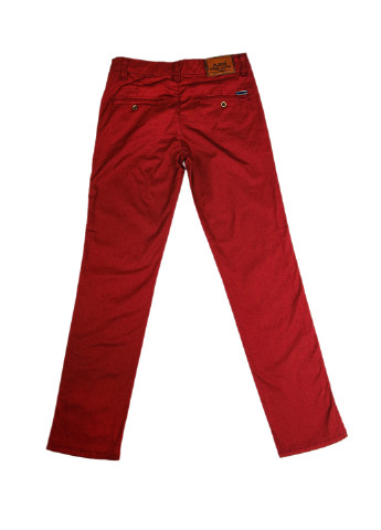 Бордовые кэжуал демисезонные брюки классические, прямые ECEM