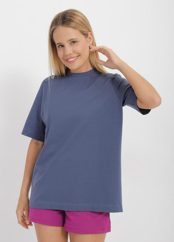 Серо-синяя летняя футболка Promin
