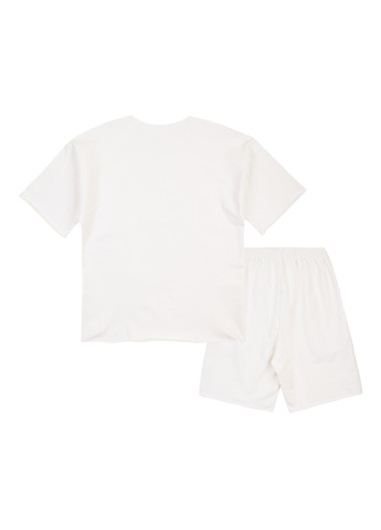 Молочный летний костюм (футболка, шорты) с шортами Garnamama