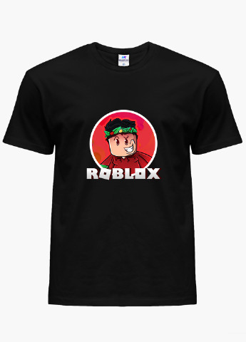 Черная демисезонная футболка детская роблокс (roblox)(9224-1225) MobiPrint