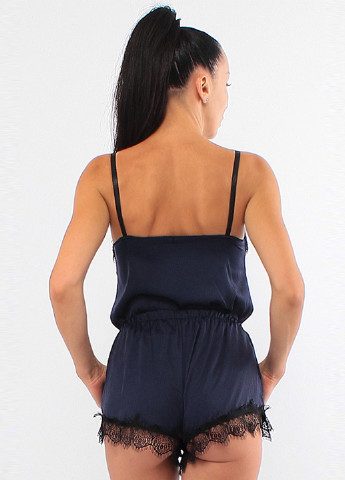 Темно-синій демісезонний комплект (топ, шорти) Ghazel