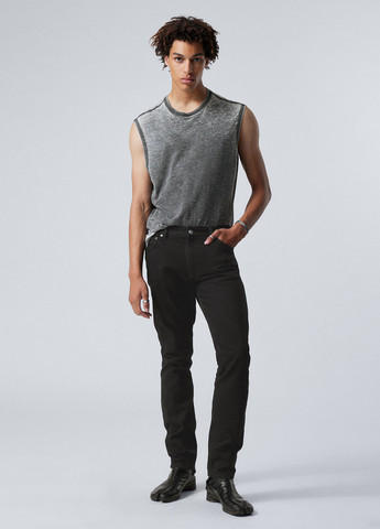 Черные демисезонные слим джинсы Weekday