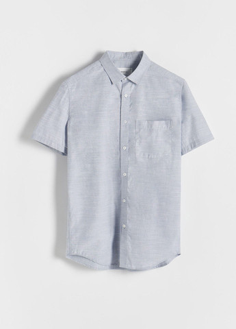 Серо-голубой кэжуал рубашка меланж Reserved