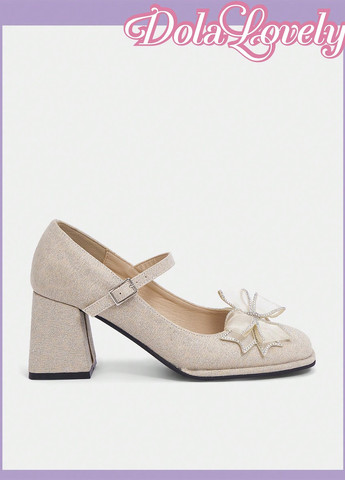 SHEIN Туфли мери джейн бежевый з полиуретан, искусственная кожа, китай — демисезон (329821514)