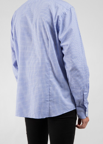 Синяя рубашка однотонная Roberto Cavalli