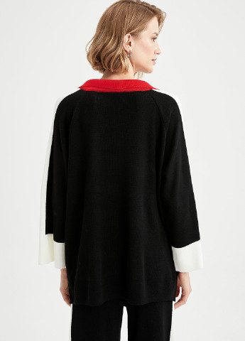 Черный демисезонный пуловер пуловер DeFacto